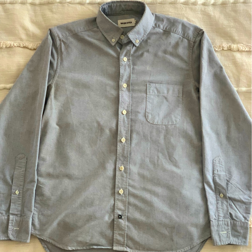 Taylor Stitch, The Jack, Size 38, Chambray, Made in the USA